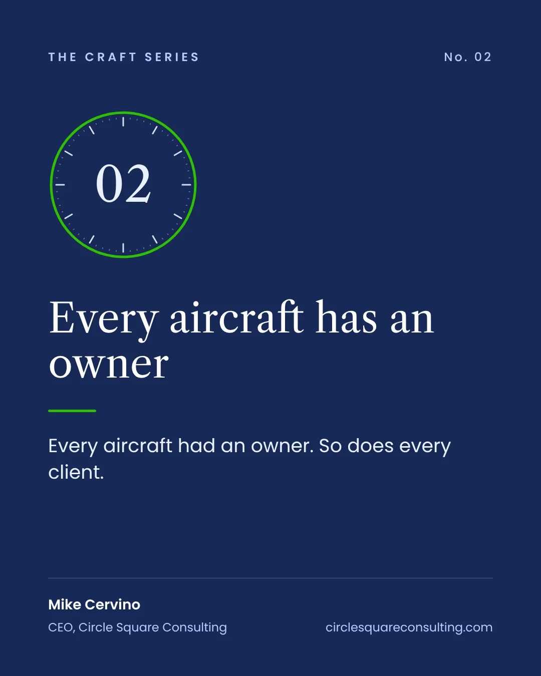 The Craft Series: Every aircraft has an owner